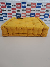 Cojín suelo 40x40 amarillo mostaza asa Atout Ciel