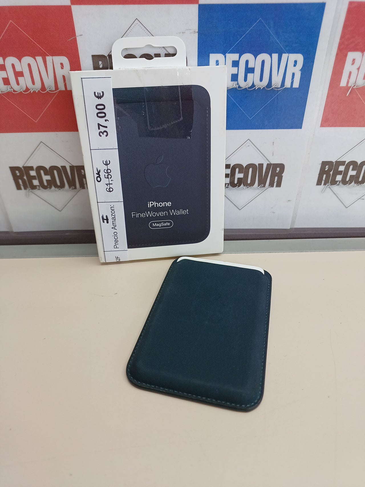 Cartera MagSafe trenzado fino verde Apple