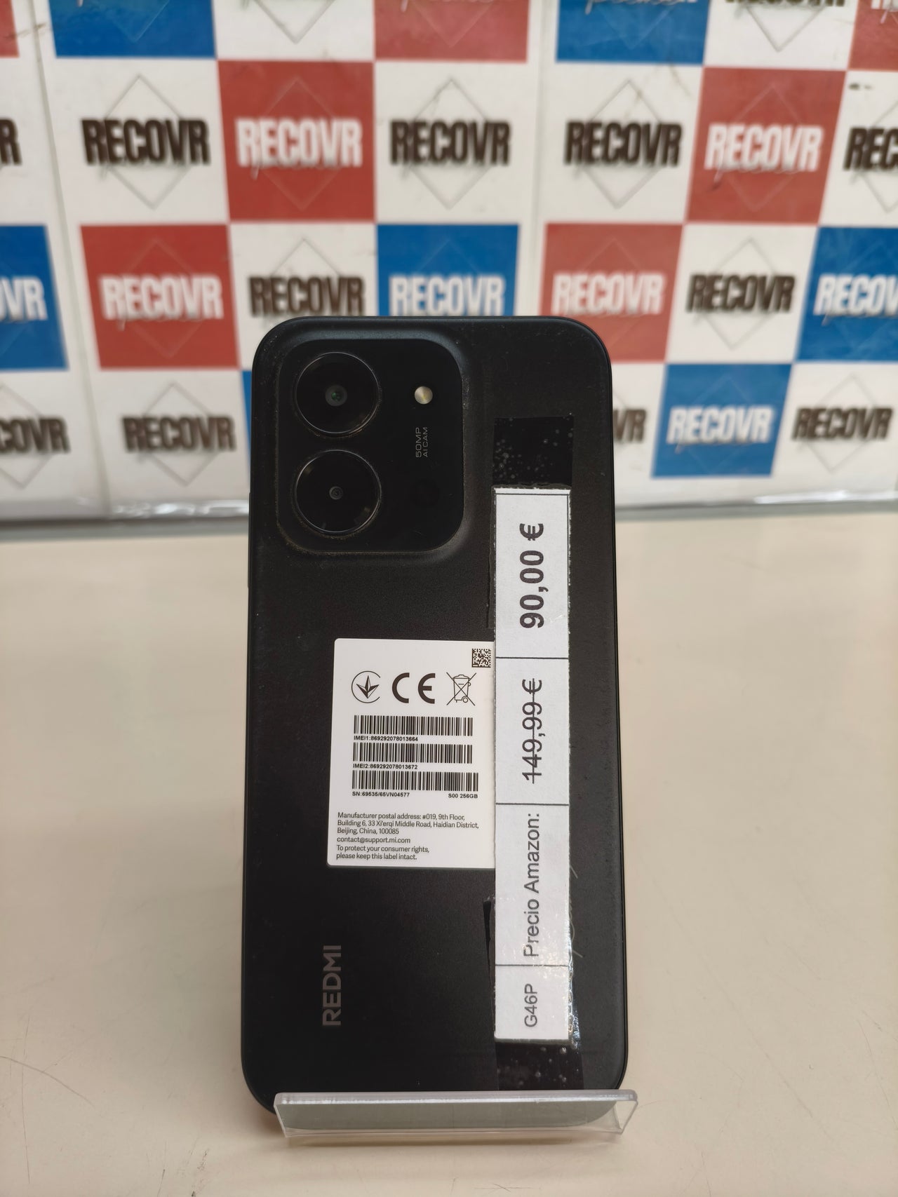 Xiaomi Redmi 15C, 4+256 GB, pantalla 120 Hz, 50 MP, 6000 mAh, negro