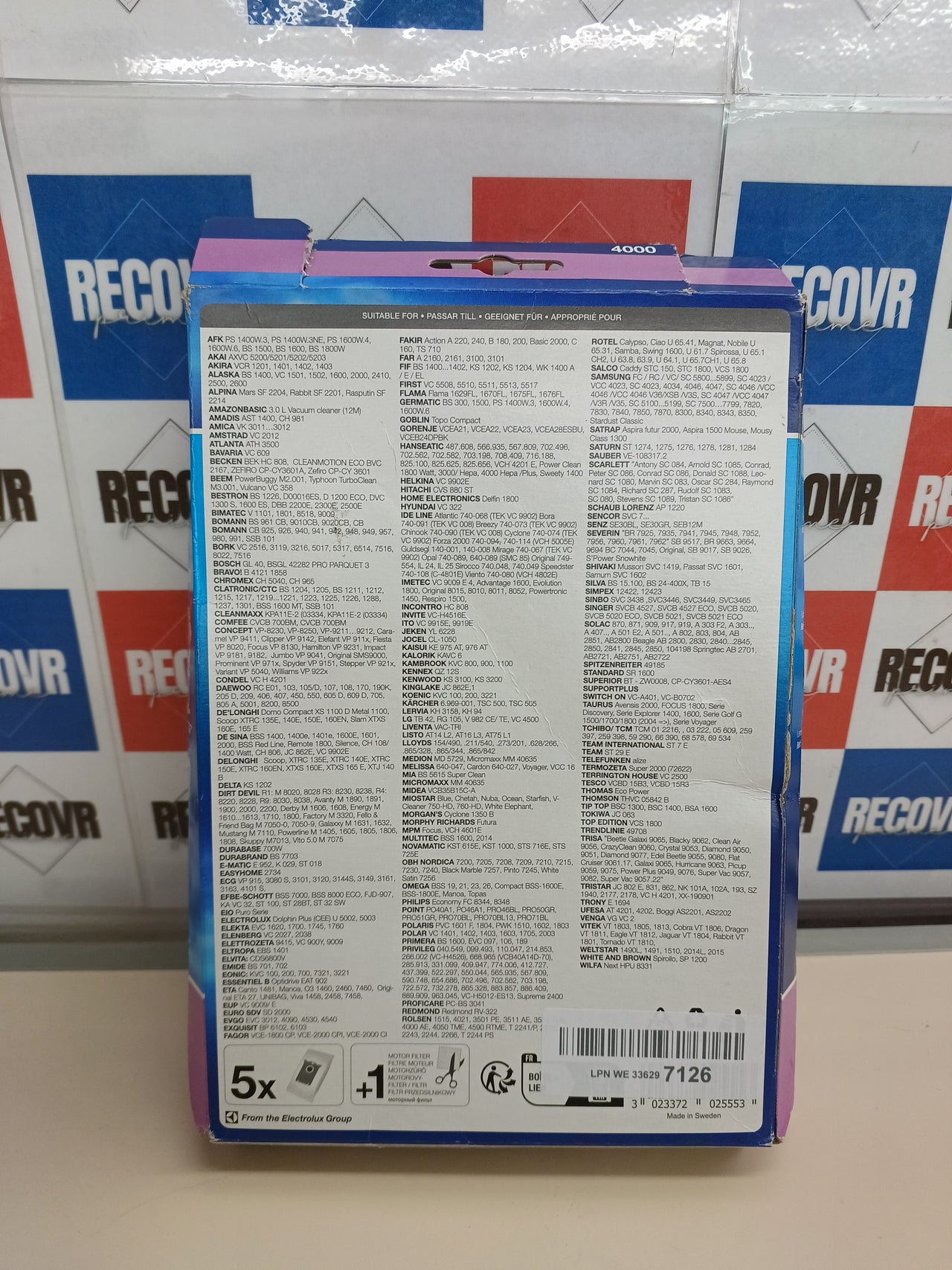 Bolsas Aspiradora Menalux 4000 Duraflow 5uds