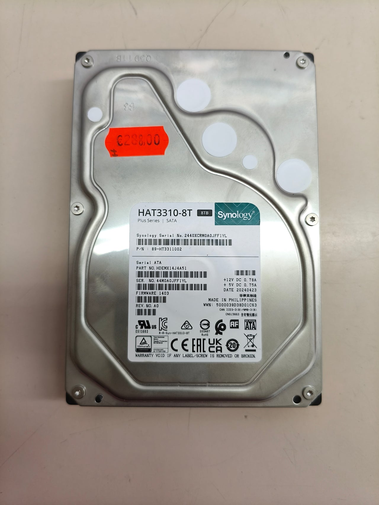 Disco Duro Synology 8TB HAT3310-8T