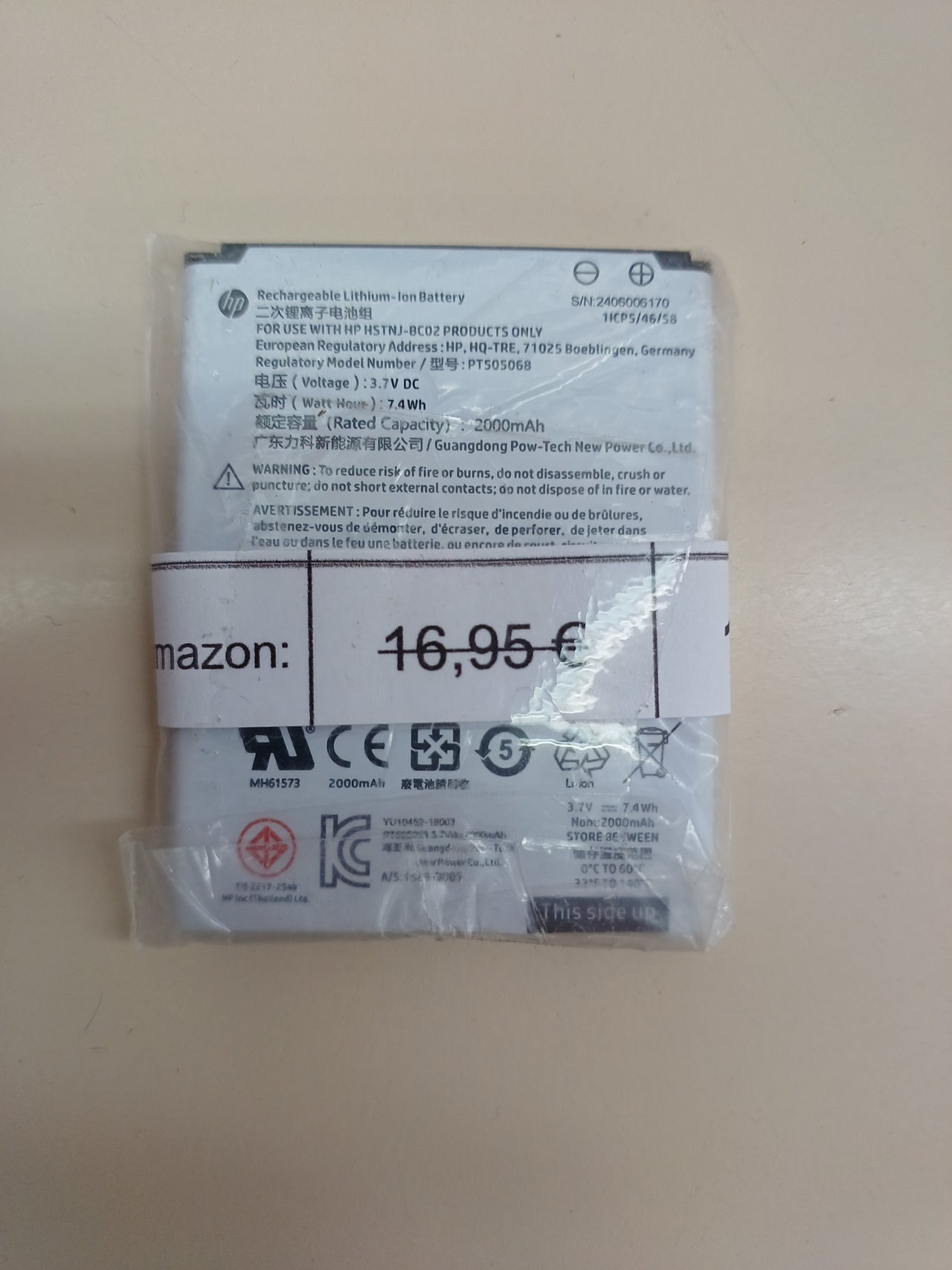 Batería para calculadora Prime HP