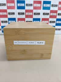Caja de madera para recetas con 50 tarjetas en blanco