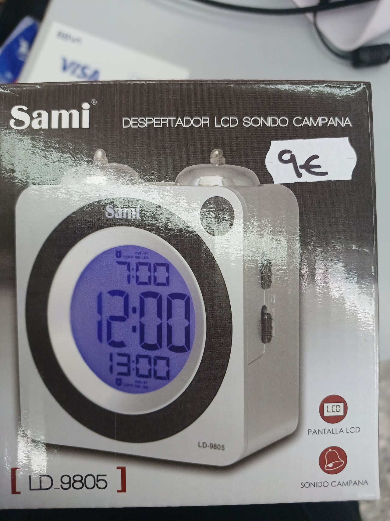 Sami despertador lcd sonido campana LD9805