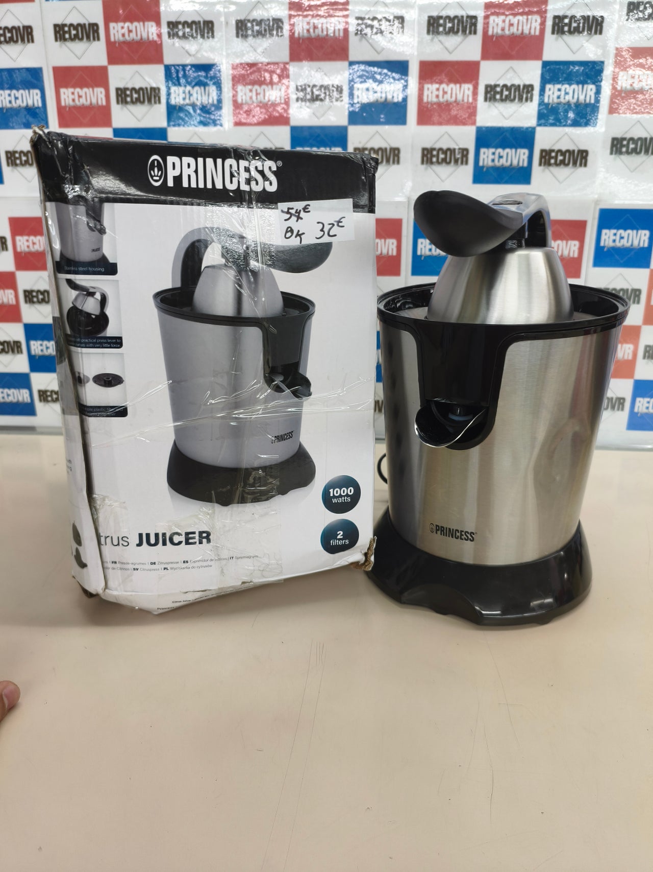 Exprimidor de cítricos de acero inoxidable de 1000 W