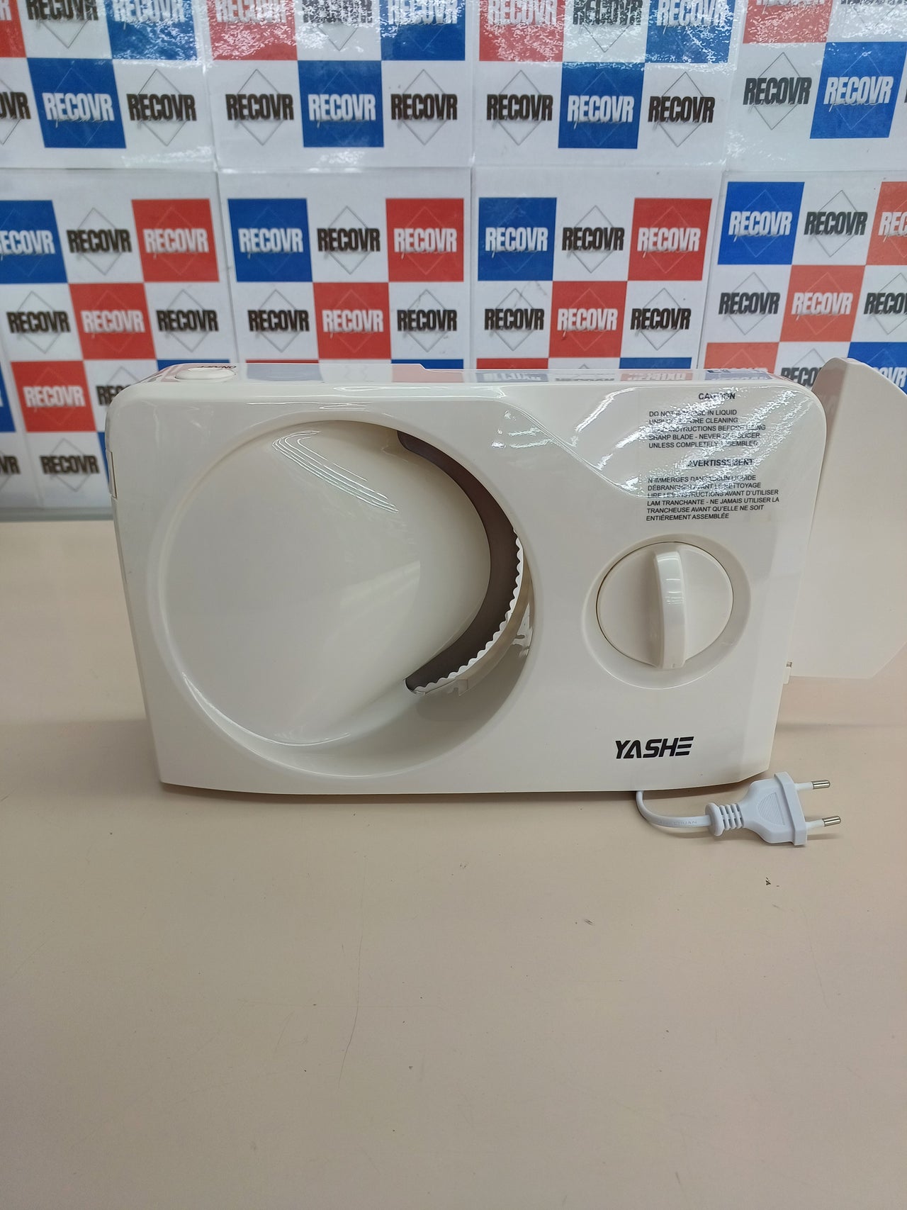 Cortadora De Fiambre YASHE Plegable, 180W, Con Hoja Dentada