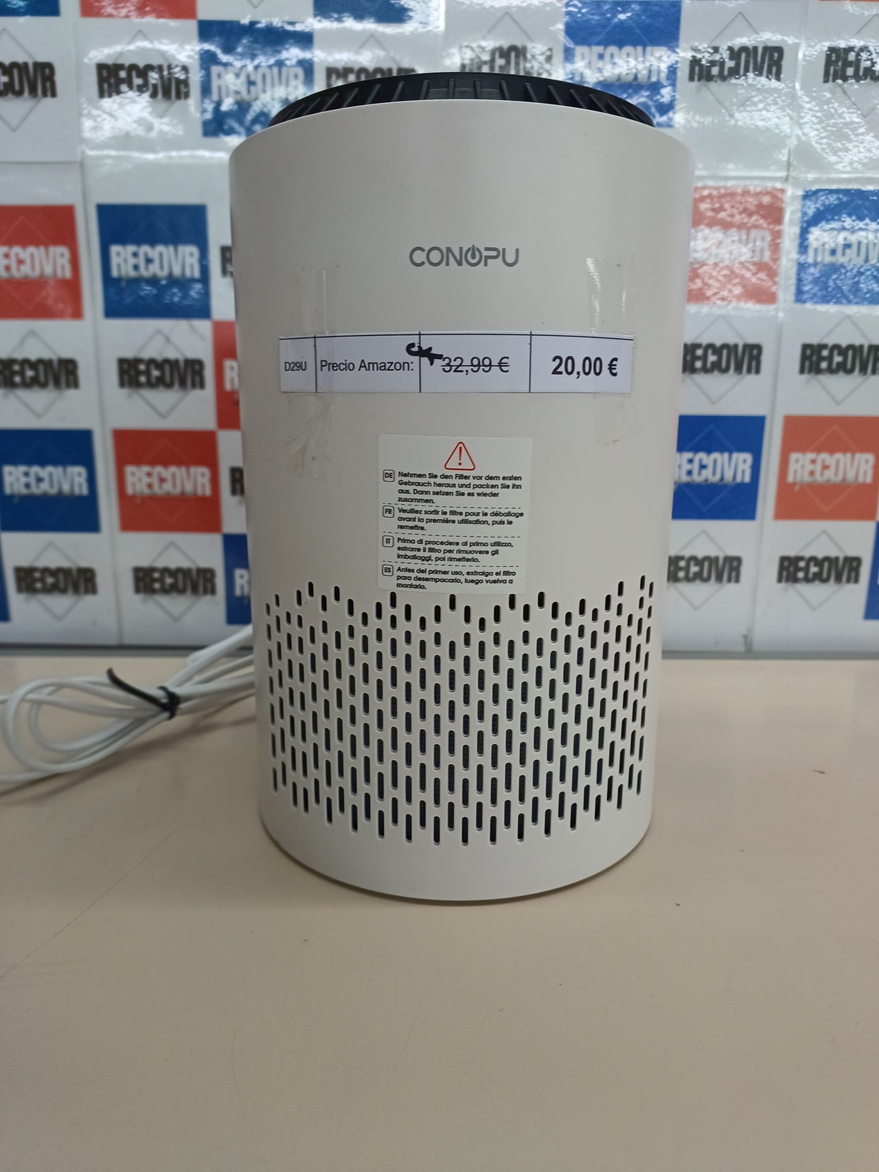 Purificador aire hogar con filtro HEPA y temporizador – CONOPU