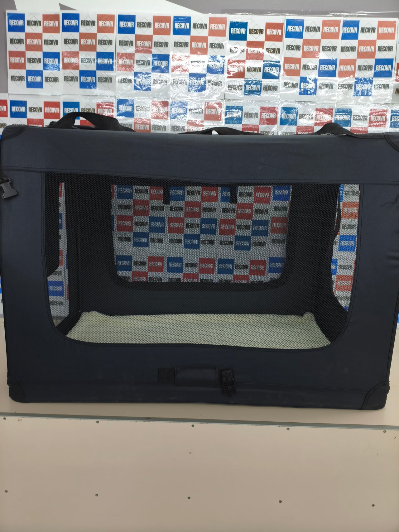 Transportín plegable lionto para perros 3XL 101x69x70 cm negro