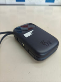 Baseus Powerbank 20.000 mAh, 45 W, con 2 cables USB-C integrados, negro.