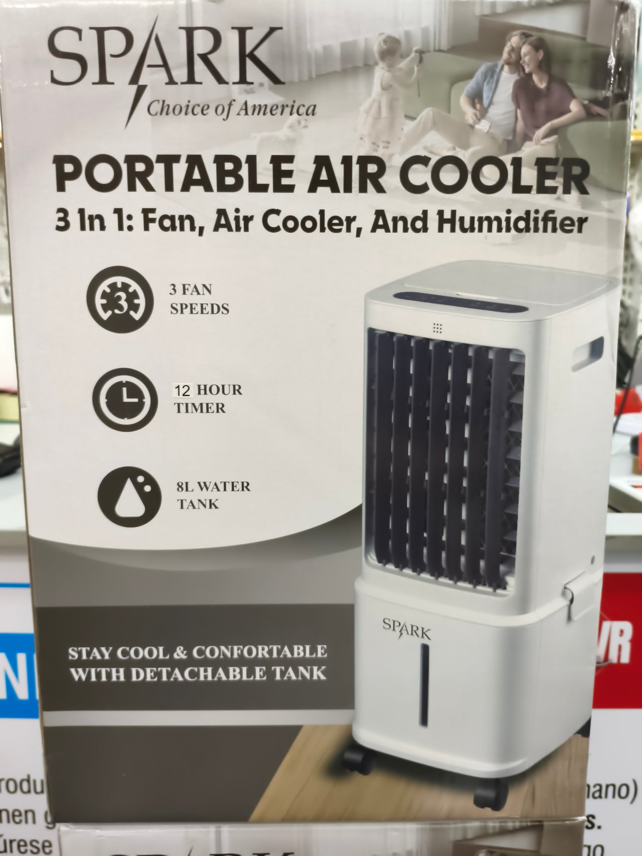 Enfriador de aire portátil 3 en 1 ventilador y humidificador S-147CL/8