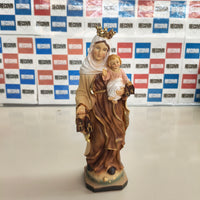 Figura Virgen del Carmen pintada a mano, 30 cm
