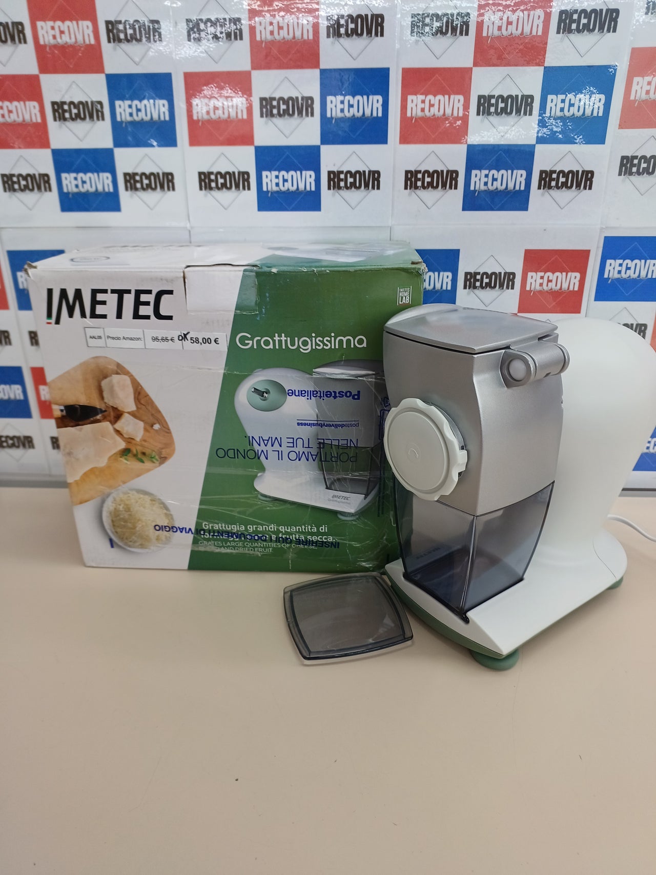 Rallador eléctrico inox 150W con recipiente Imetec