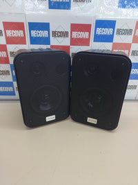 Altavoces estantería HiFi negros con soportes Audibax PR-42