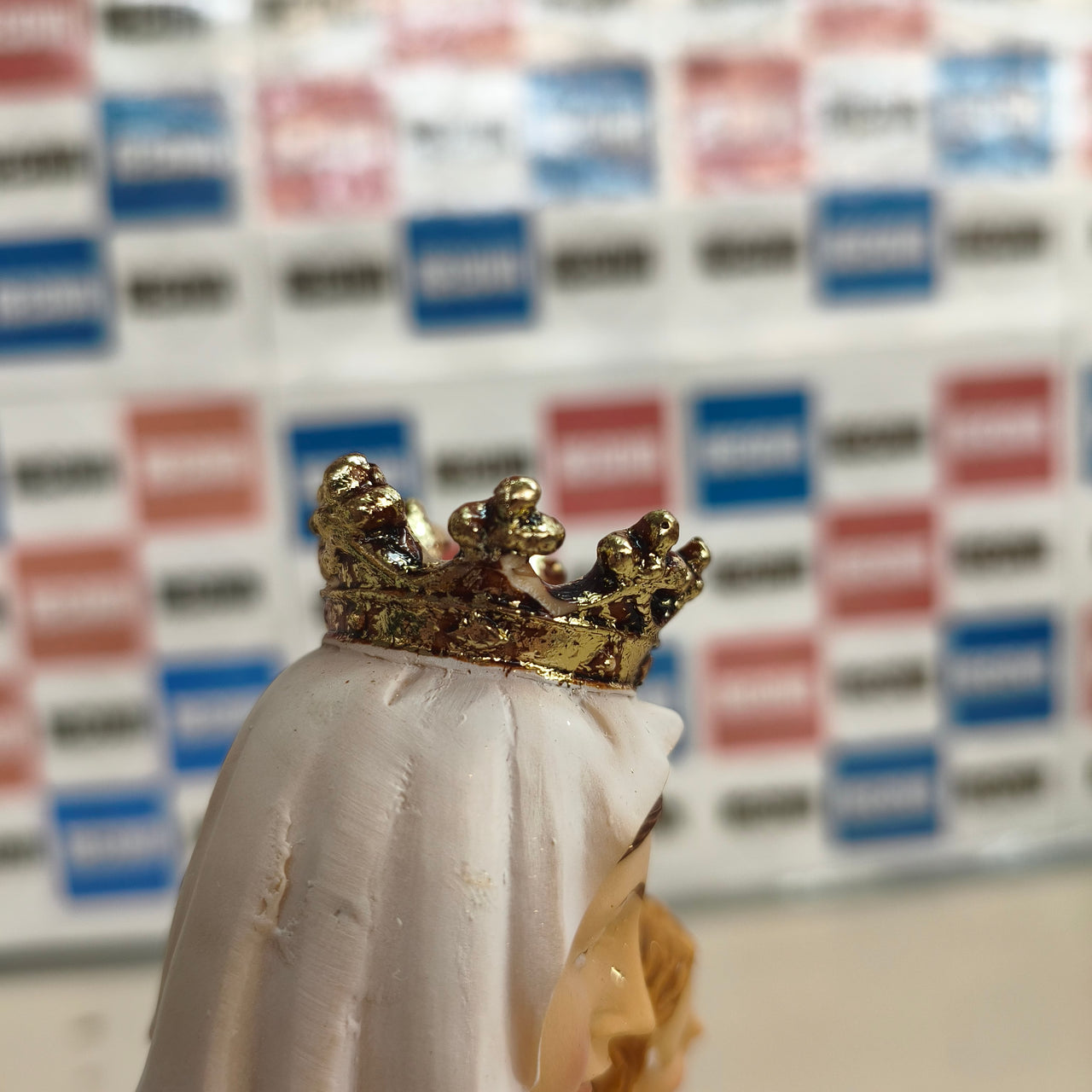 Figura Virgen del Carmen pintada a mano, 30 cm