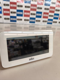Braun BC10W, despertador digital con fecha, temperatura y alarma, blanco