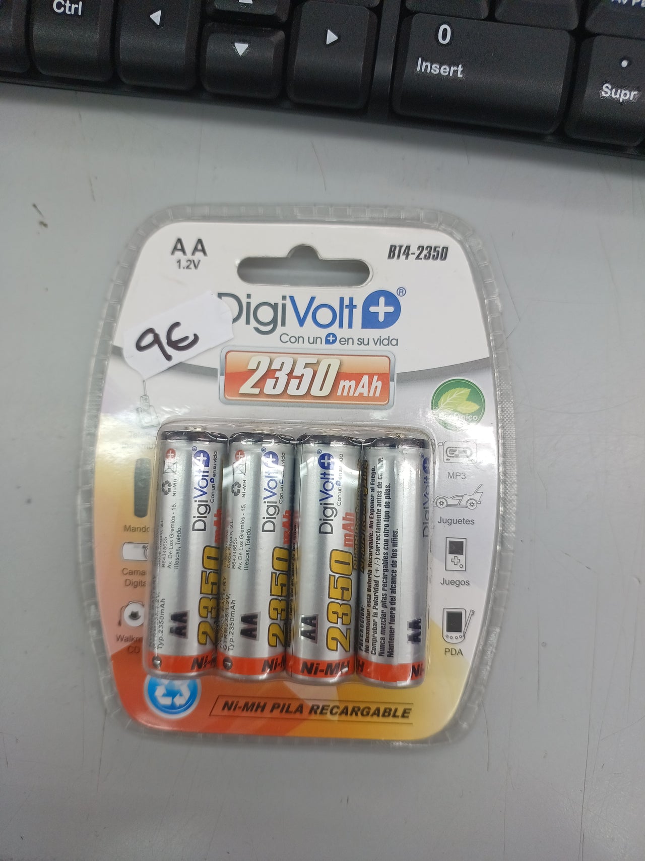 Pila AA Recargable 2300mAh DigiVolt BT4-2350