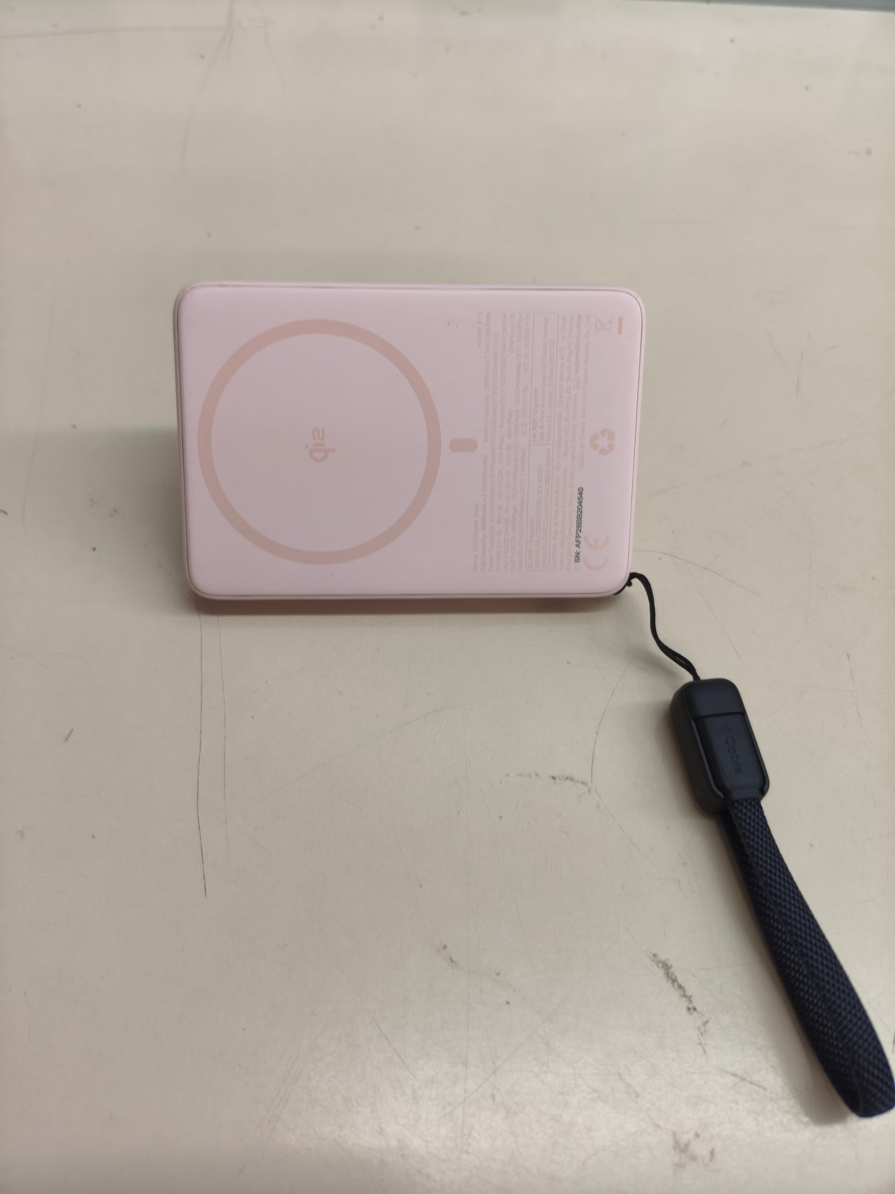 Batería externa INIU Qi2 MagSafe 10.000 mAh, 45 W, rosa.