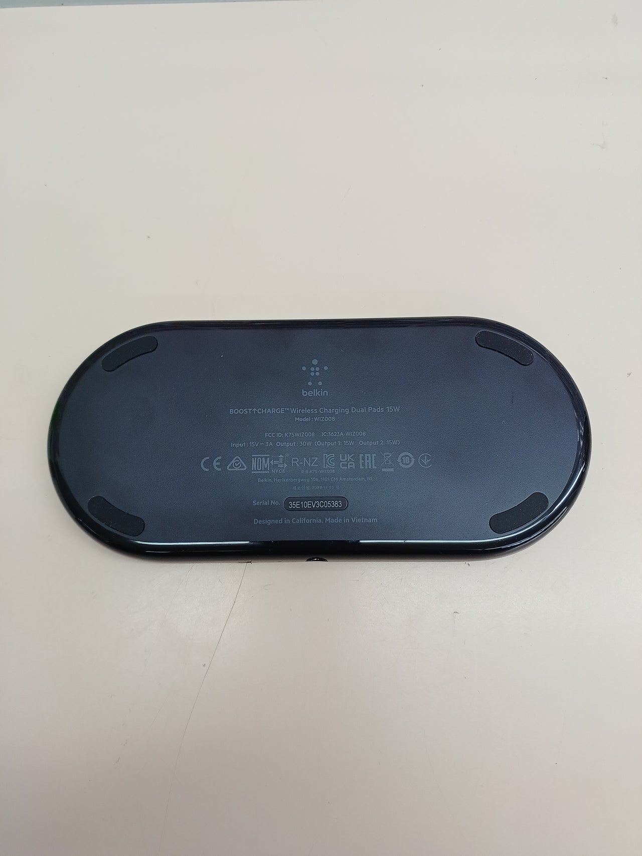 Cargador Inalámbrico Dual Belkin 15 W Negro