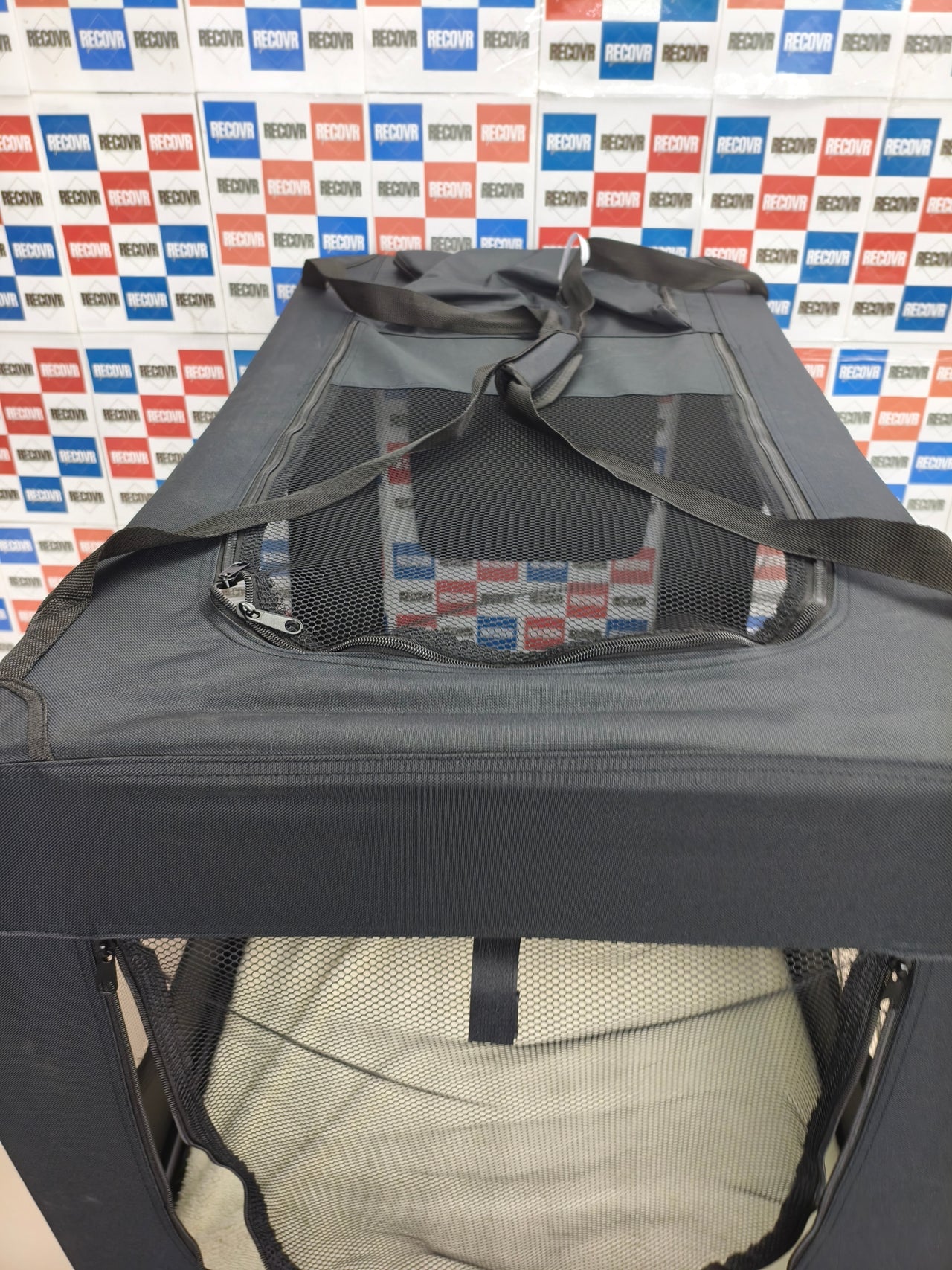 Transportín plegable lionto para perros 3XL 101x69x70 cm negro