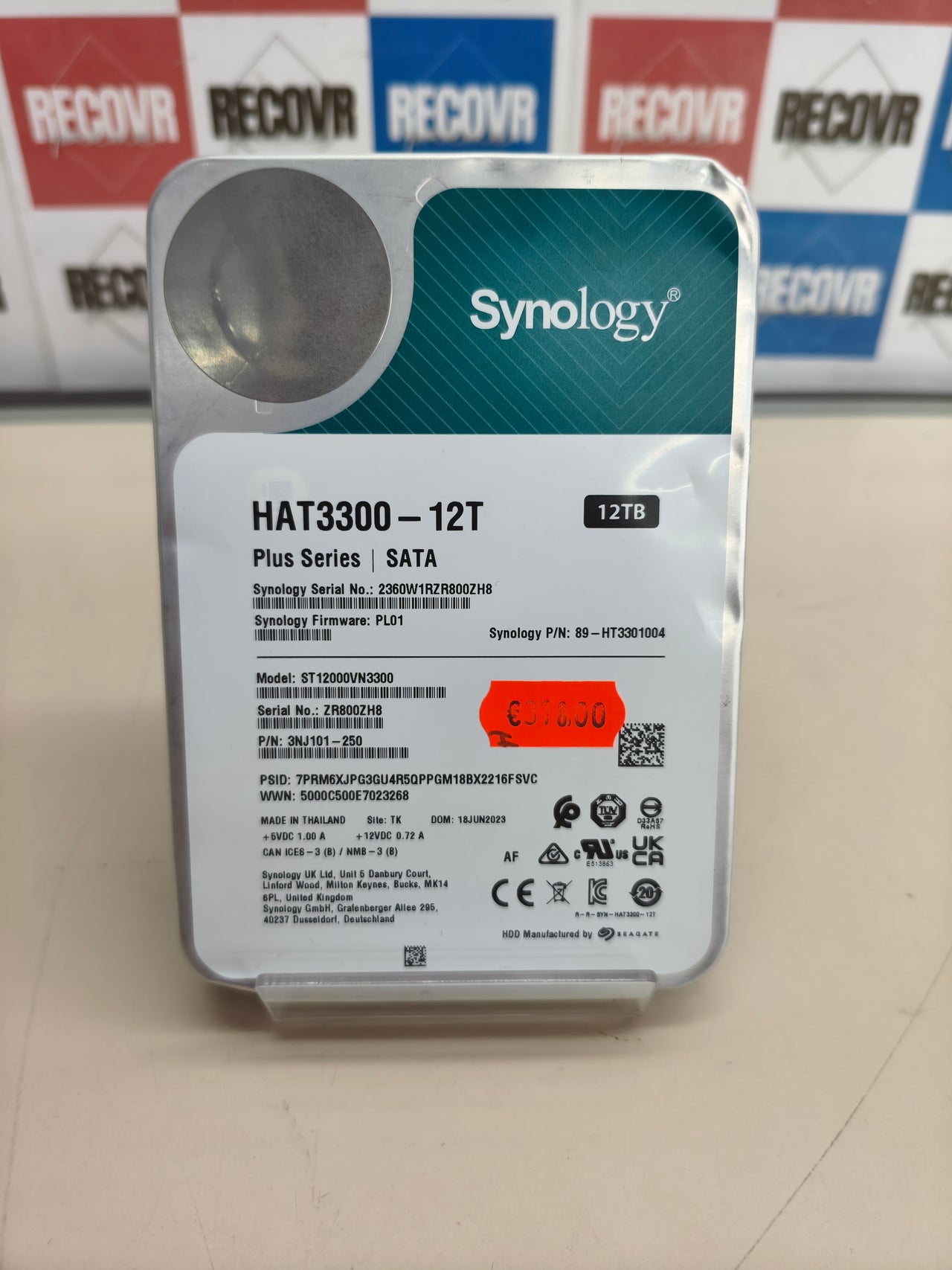 Disco Duro Synology HAT3300-12T 12TB SATA