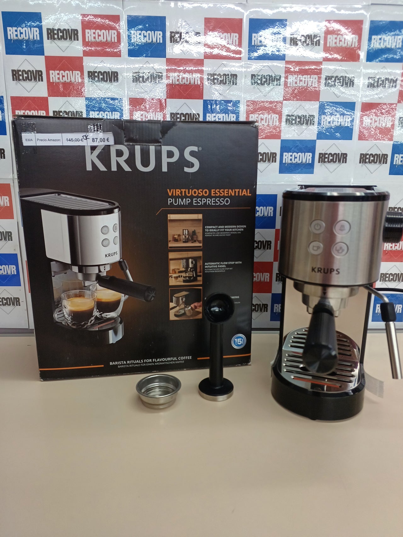 Cafetera espresso compacta 15 bares con vaporizador – Krups