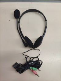 Auriculares con micrófono para ordenador, conexión jack de 3,5 mm