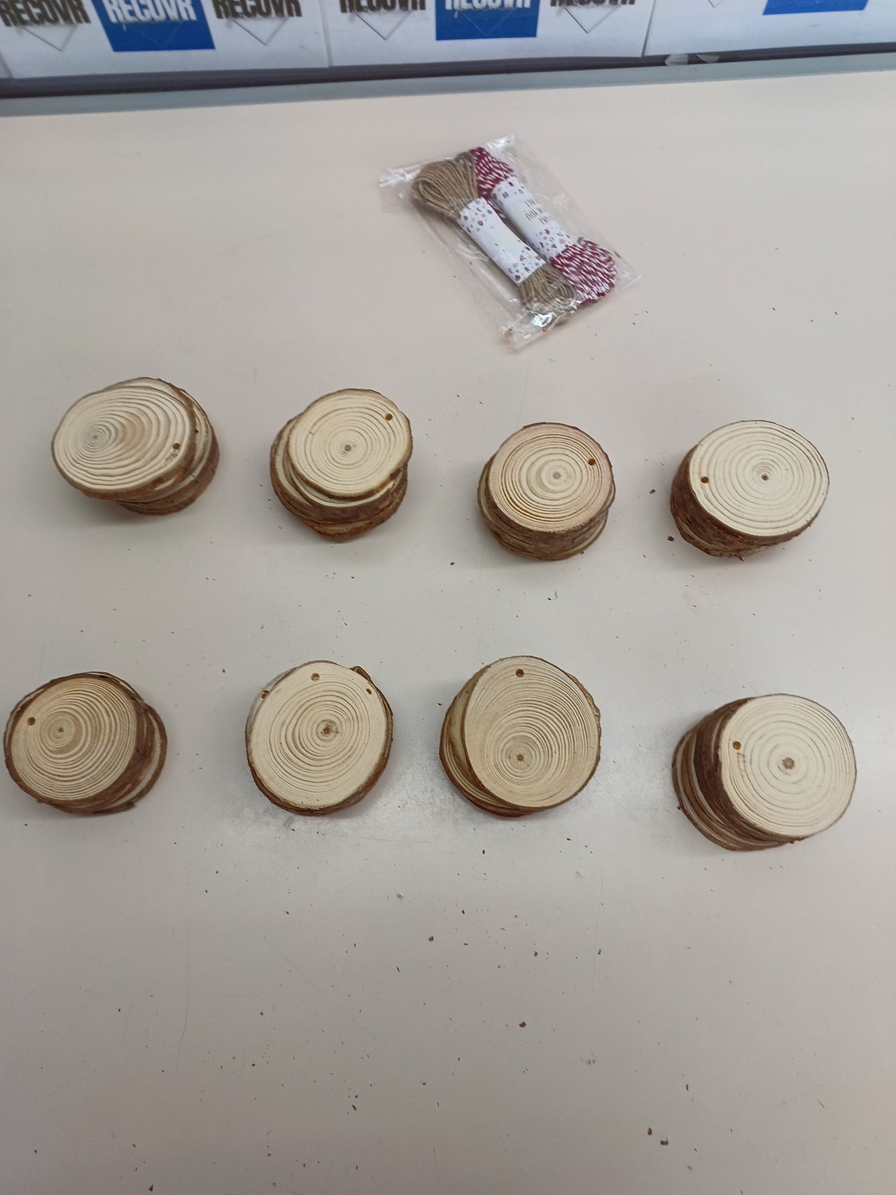 Rodajas madera natural 6–7 cm manualidades 50 pcs