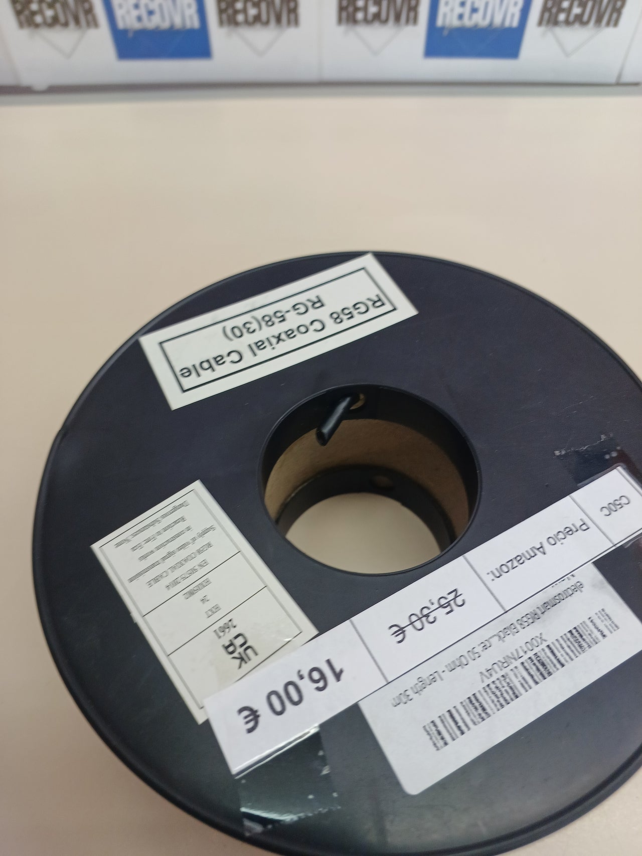 Cable coaxial RG58 50Ω 30 m negro electrosmart