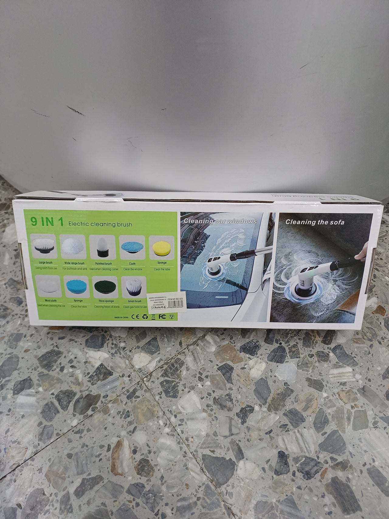 Cepillo de limpieza eléctrico, carga rápida en 3 horas, autonomía de hasta 90 minutos, potencia máxima de 25 W, múltiples cabezales de cepillo y limpieza inalámbrica