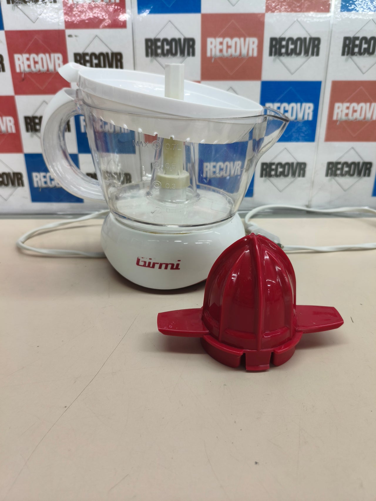 Girmi Sr02 Prensa De Cítricos Eléctricos 0,7 L 25 W Rojo, Blanco