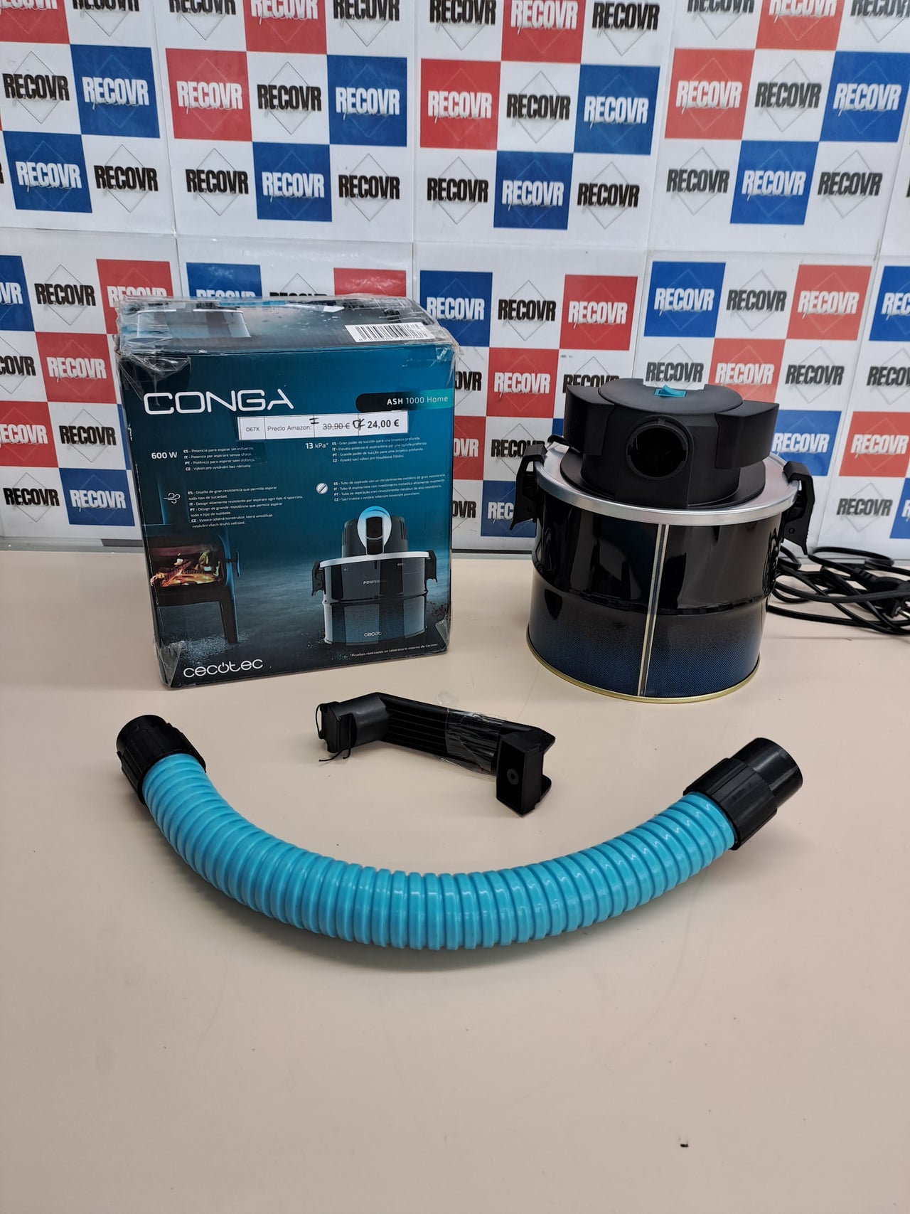 Aspirador cenizas 4L 600W 13kPa compacto Cecotec