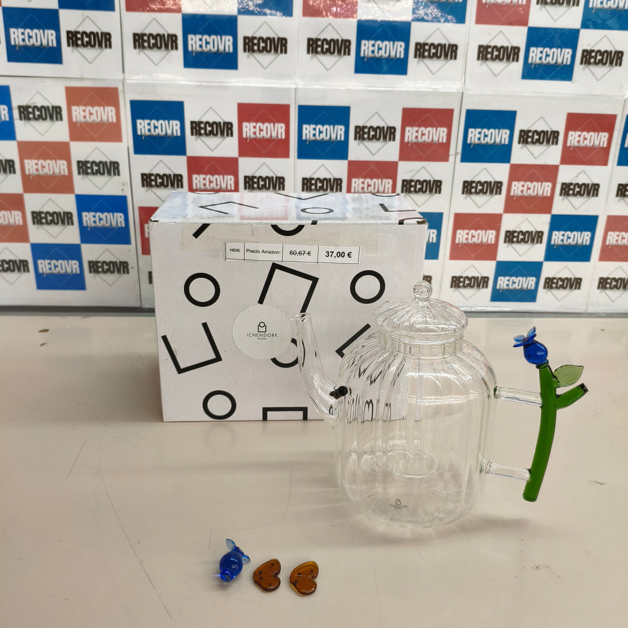 Ichendorf Milano, tetera óptica Botanica de 70 cl, vidrio borosilicato