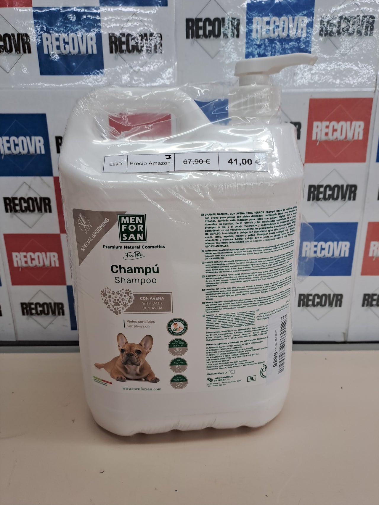 Champú perros avena piel sensible 5L MENFORSAN