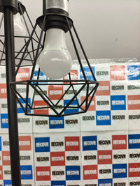 Lámpara de pie LED regulable EDISHINE con 3 luces E27 diseño industrial negro