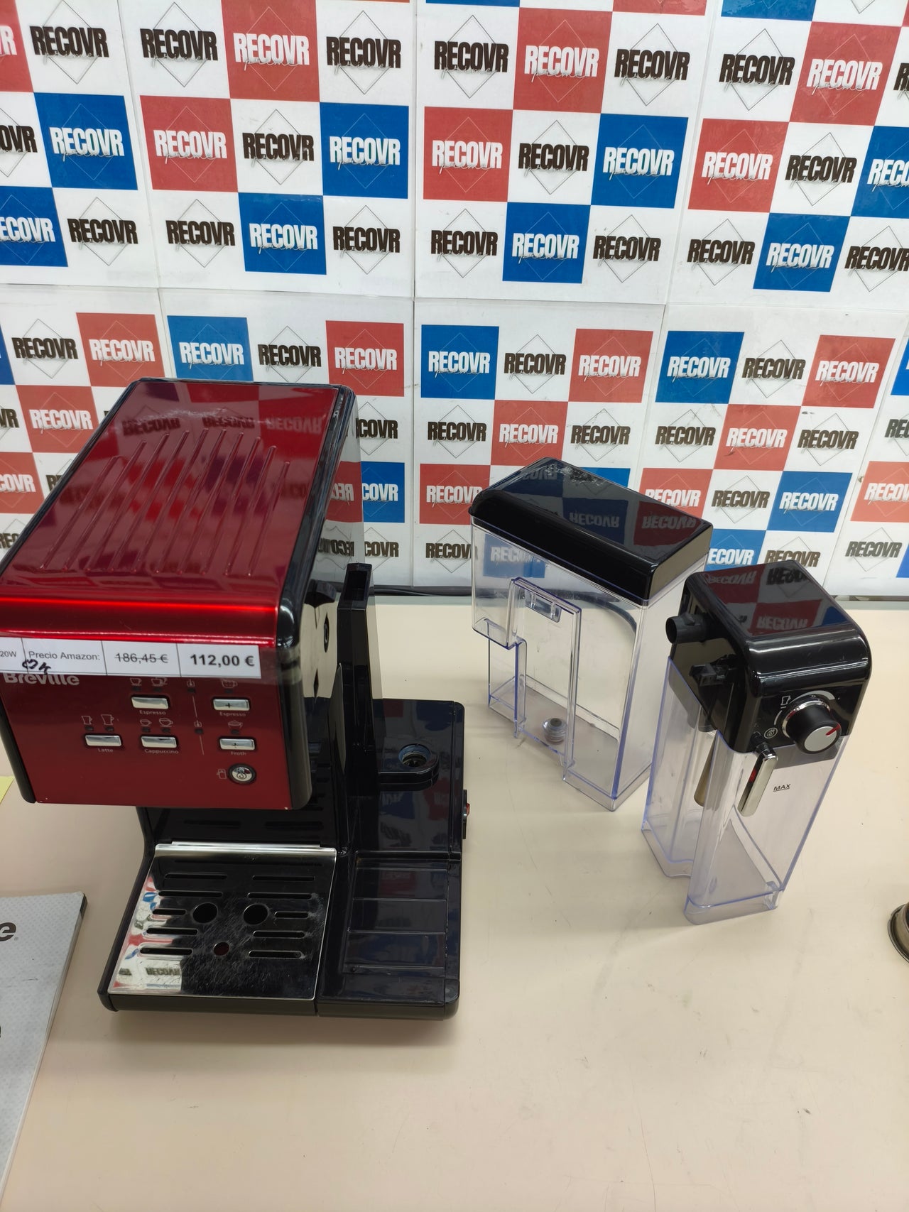 Cafetera espresso Breville Prima Latte II VCF109X roja