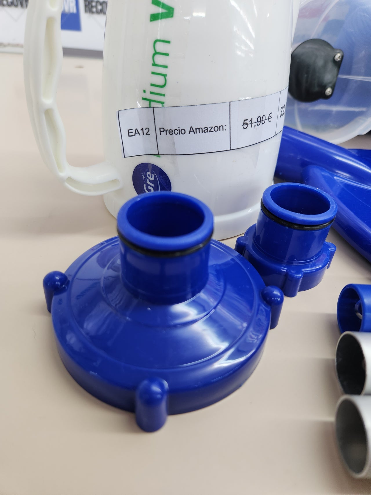 Limpiafondos de Aspiración Manual para Piscinas Pequeñas y Medianas, Kit Completo Gre AR20637Z “Medium Vac”