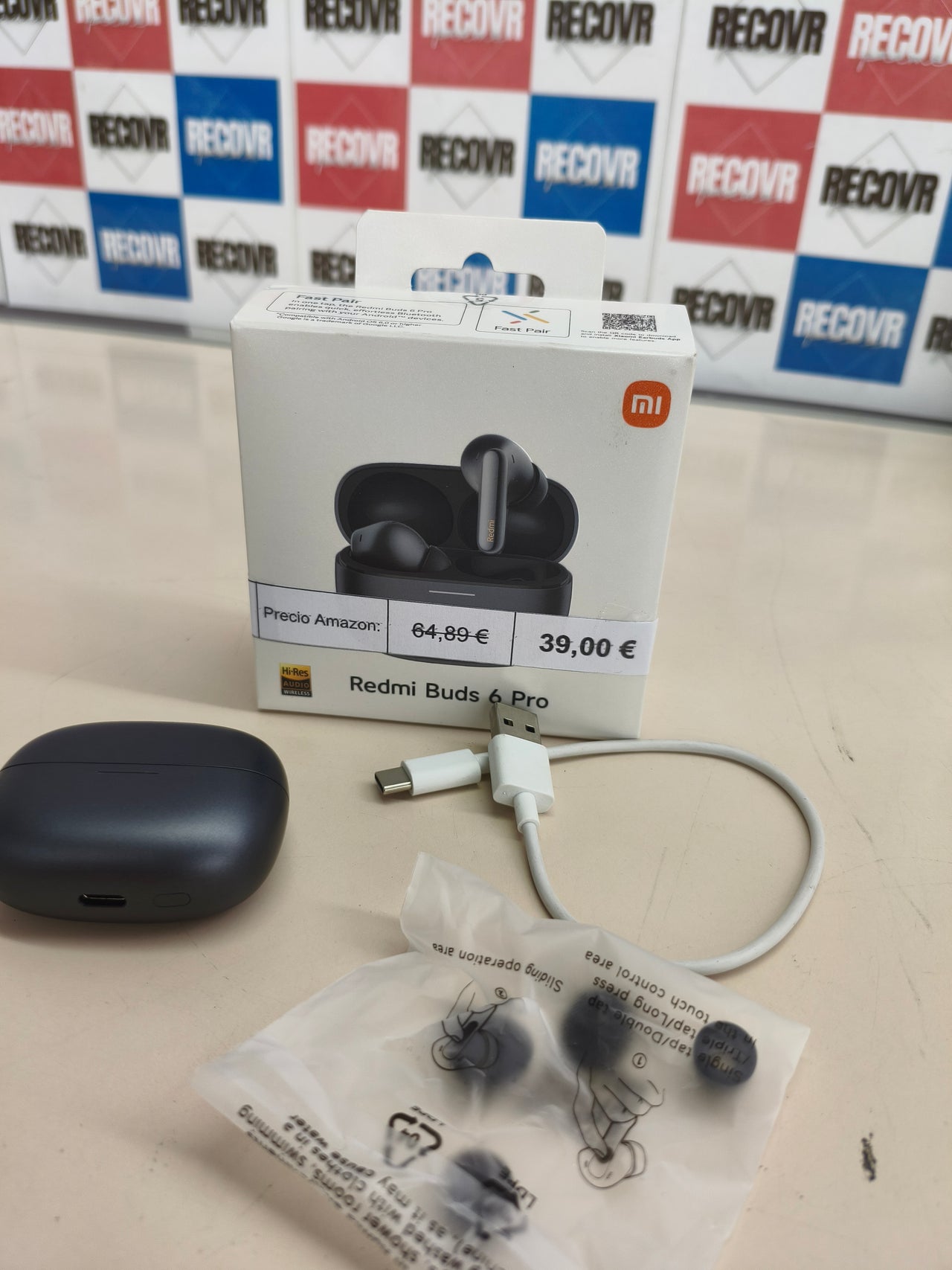 Auriculares Xiaomi Redmi Buds 6 Pro inalámbricos con cancelación de ruido negros