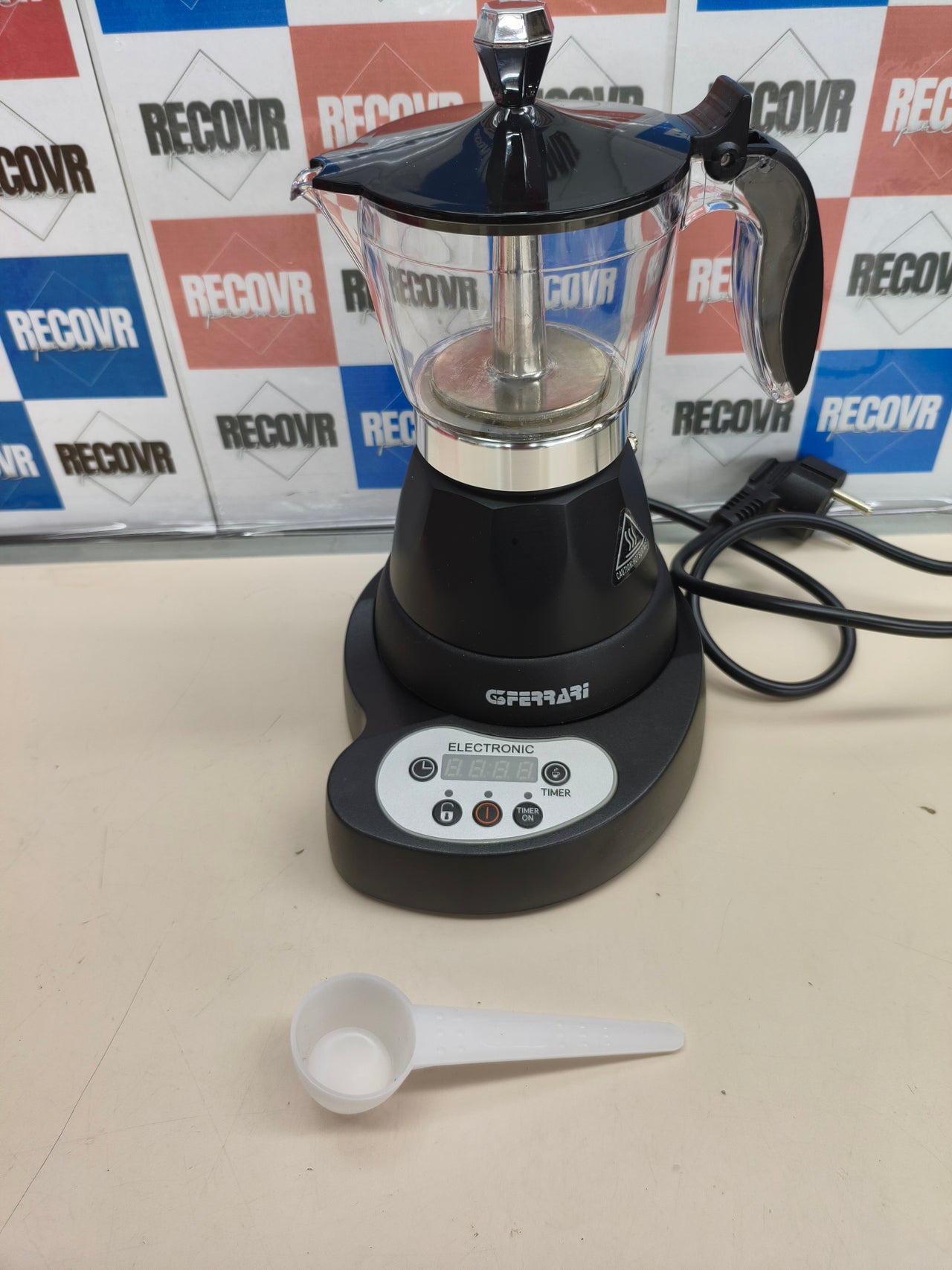 Cafetera moka eléctrica programable para 3 tazas
