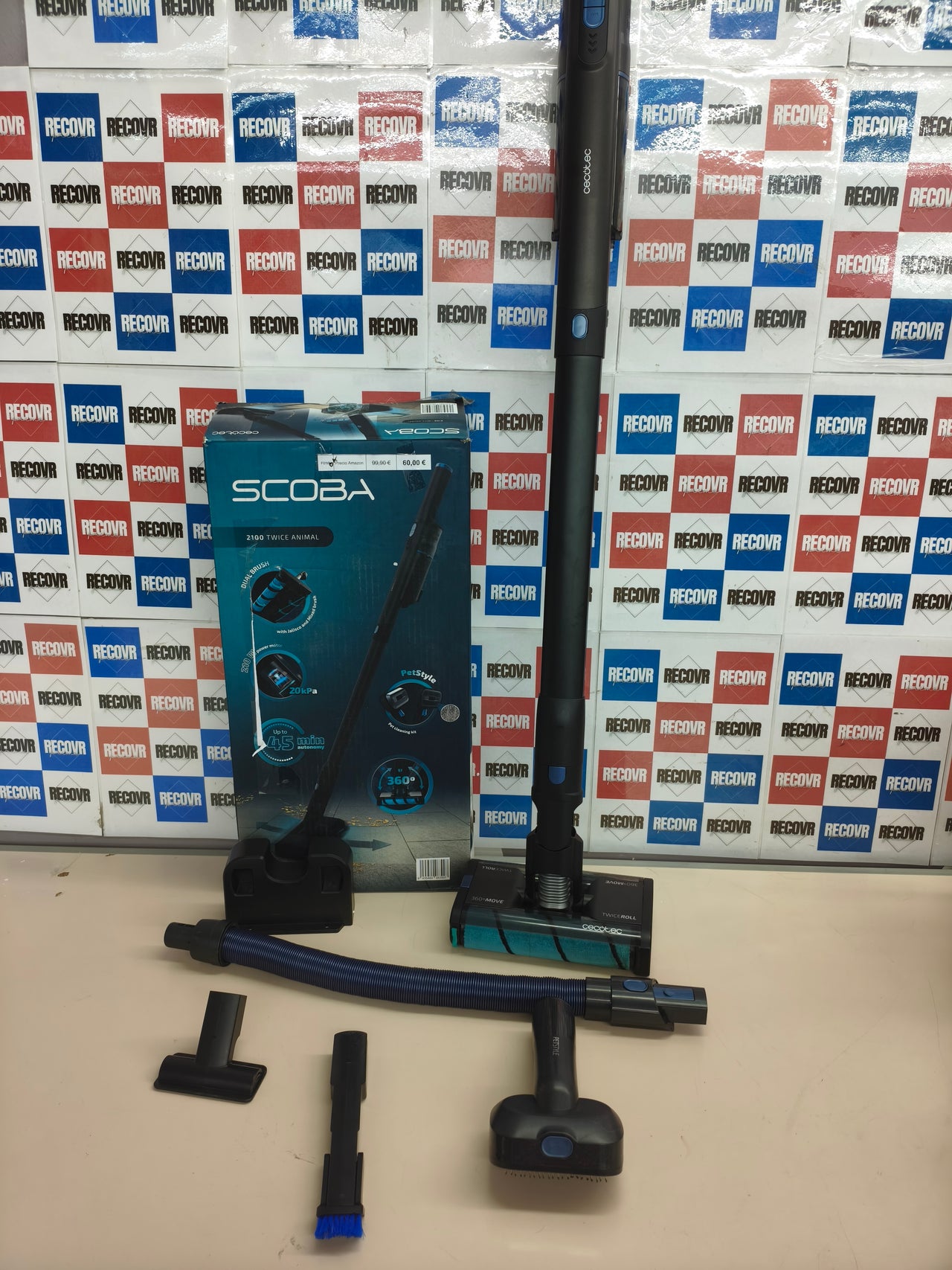 Aspirador escoba Cecotec Scoba 2100 Twice Animal