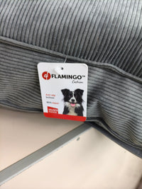Cojín para perros Flamingo Celeste 100x70 cm gris oscuro con cremallera