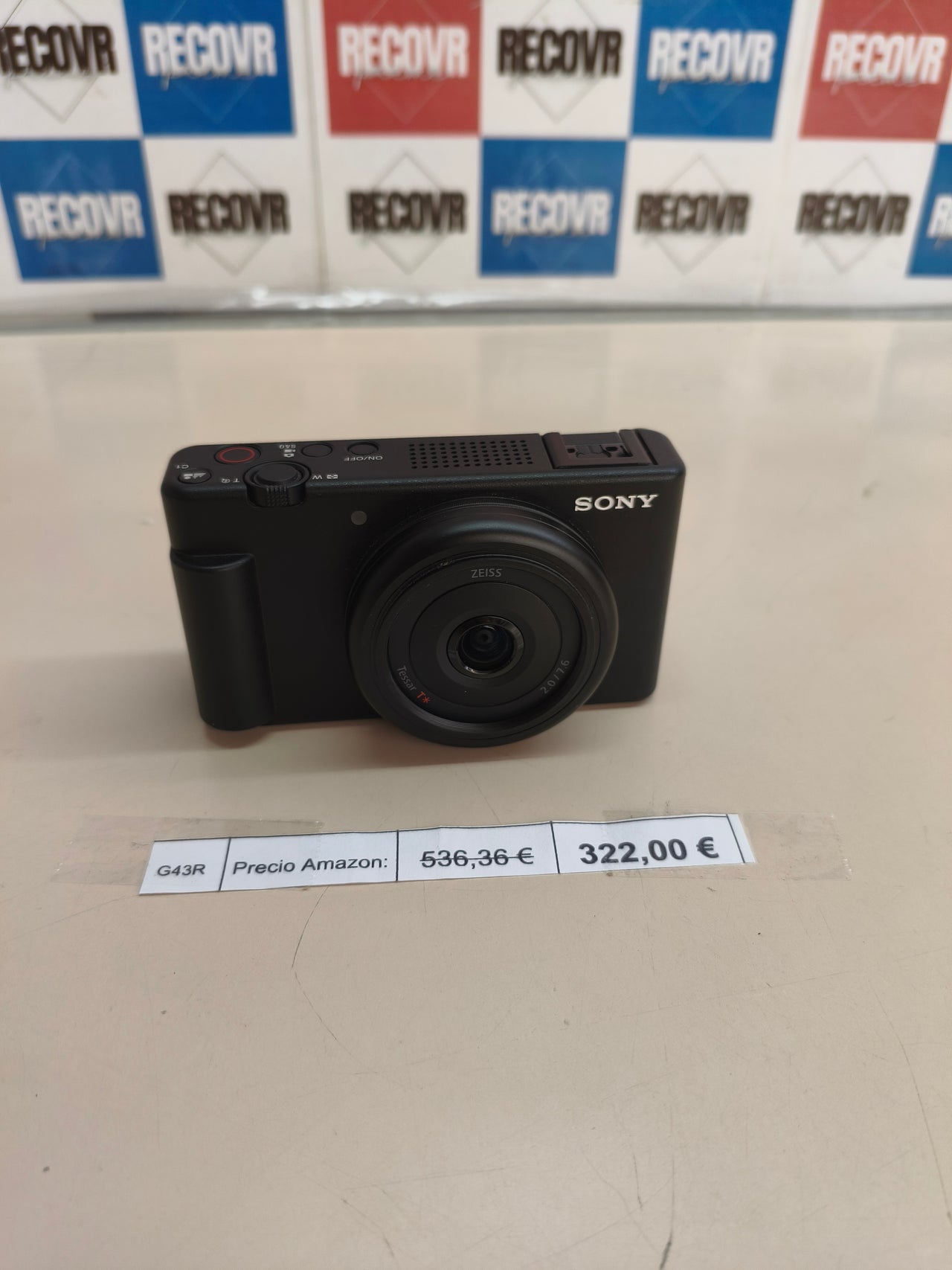 Sony ZV-1F para vlogs, 4K, pantalla multiángulo, negra
