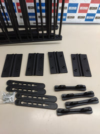 Barrera de seguridad para perros 300 cm negra con kit de montaje