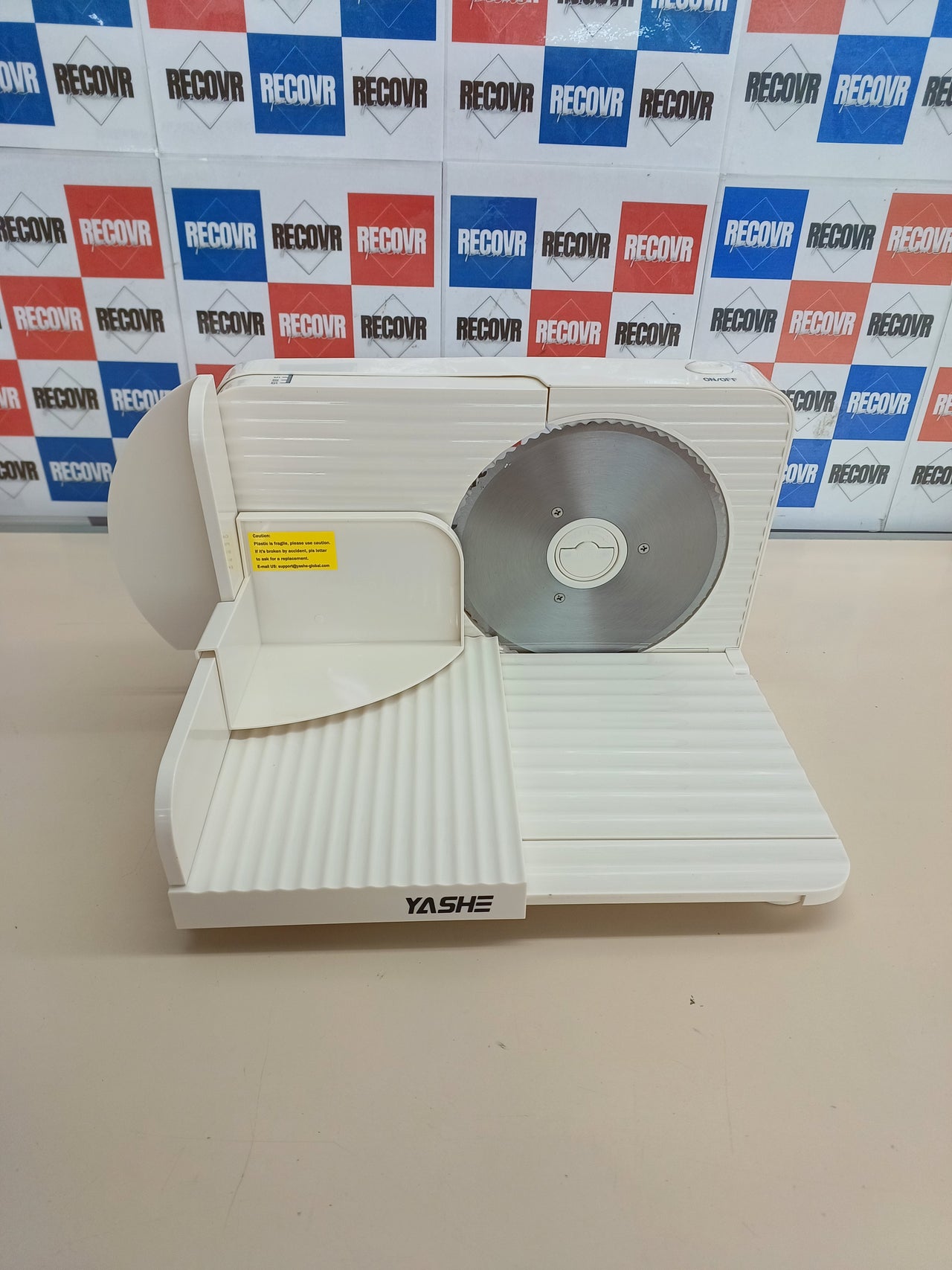 Cortadora De Fiambre YASHE Plegable, 180W, Con Hoja Dentada