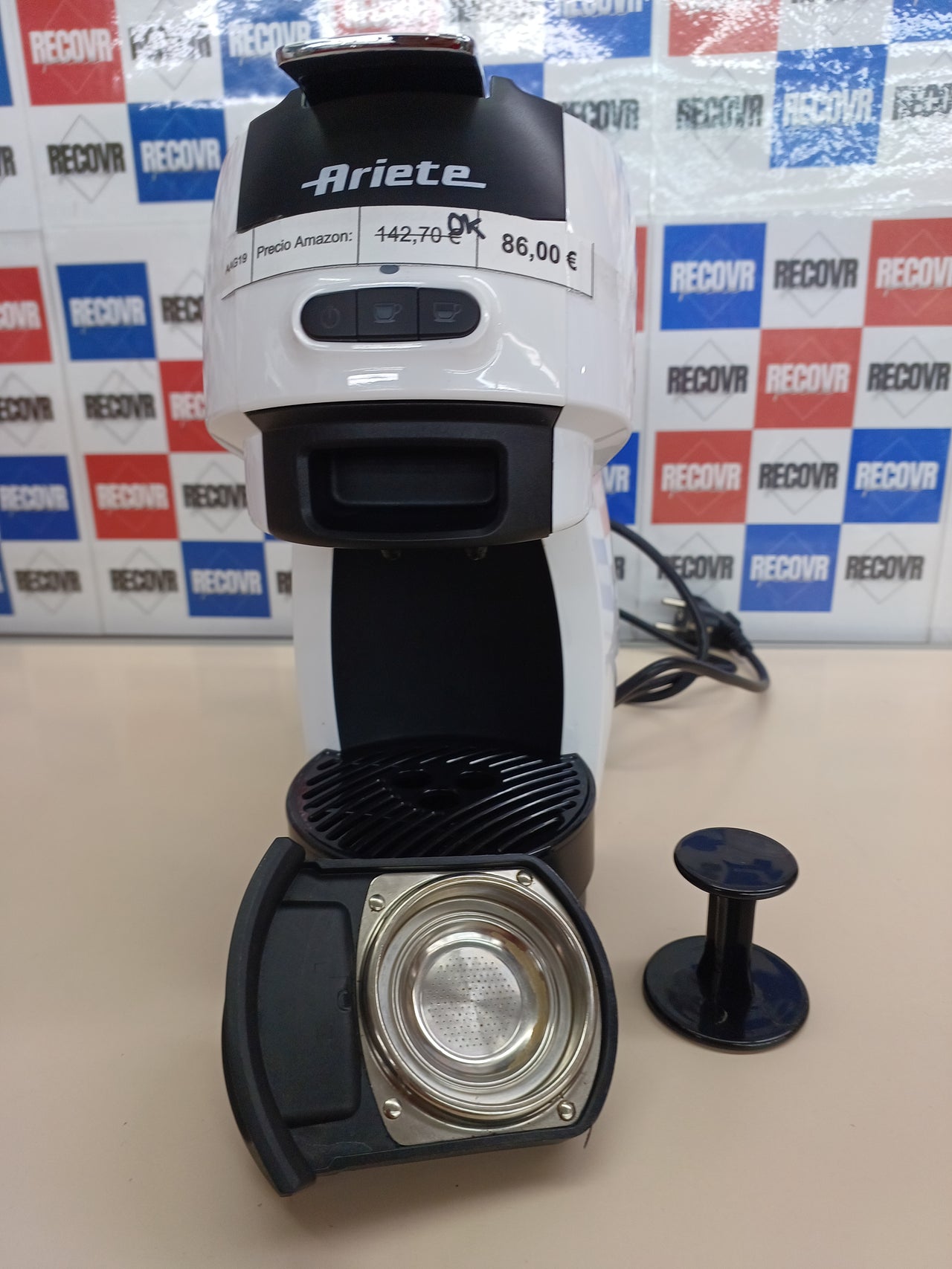 Cafetera espresso Ariete 1301 1100 W 15 bares blanca