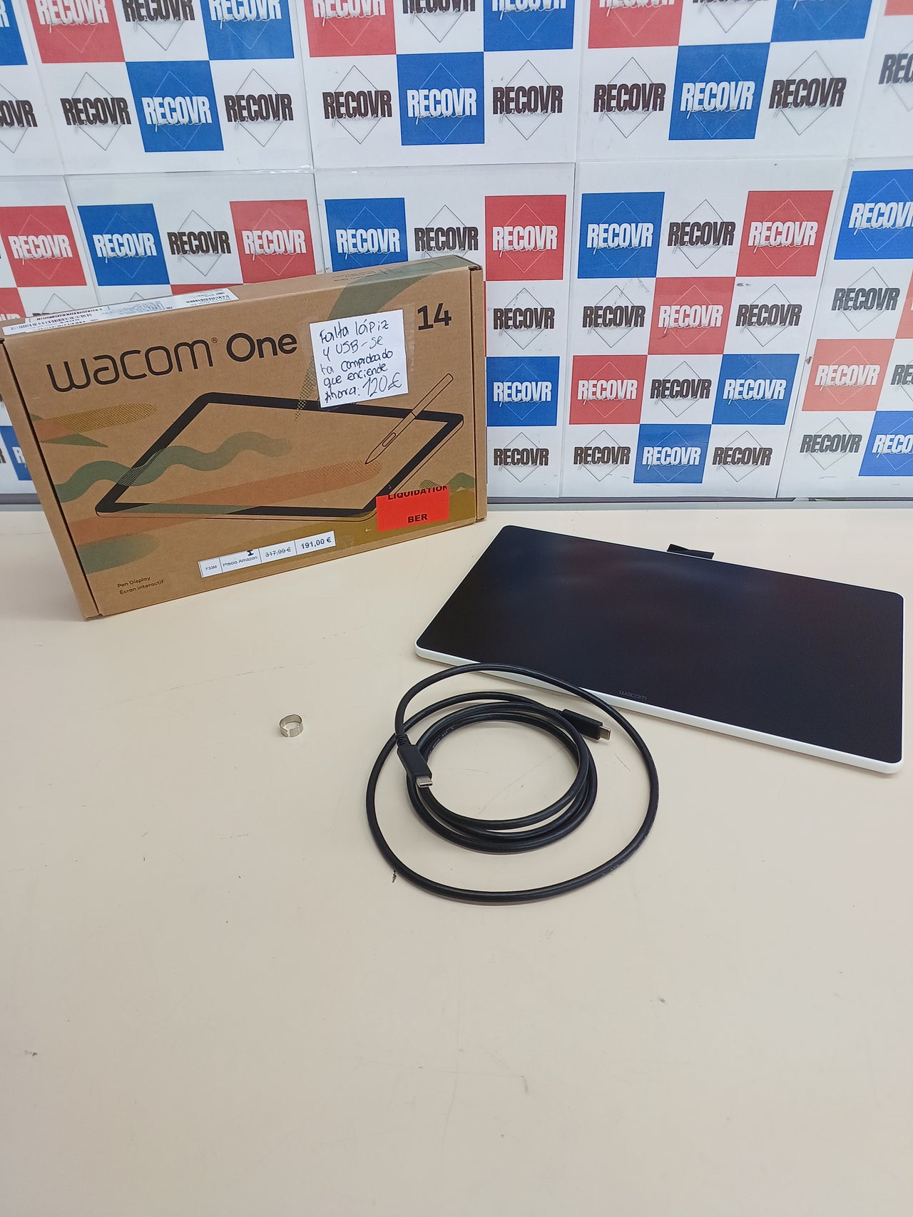 Wacom One 14 tableta gráfica con pantalla Full HD