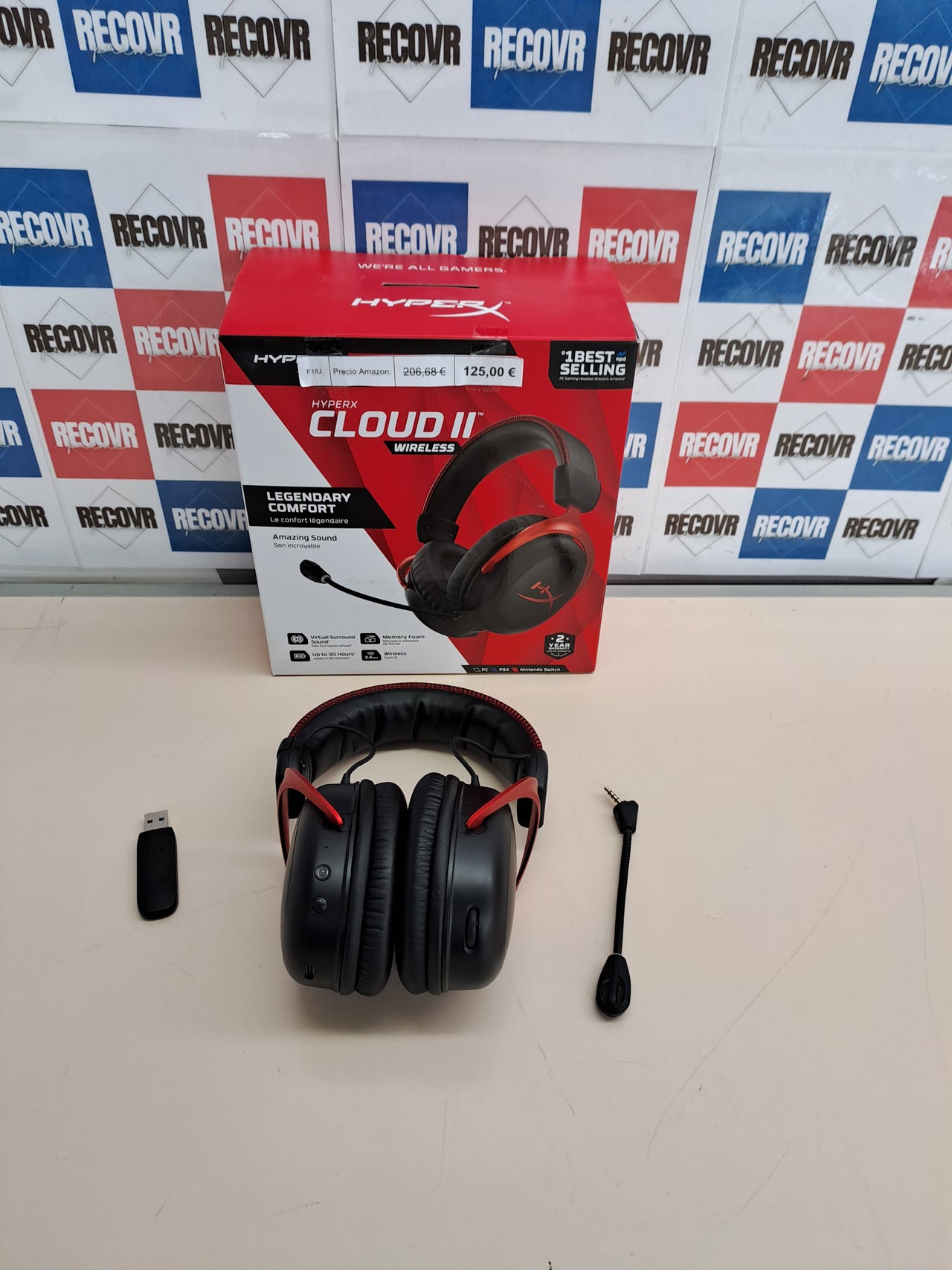 Auriculares gaming inalámbricos 7.1 30h HyperX Cloud II Wireless