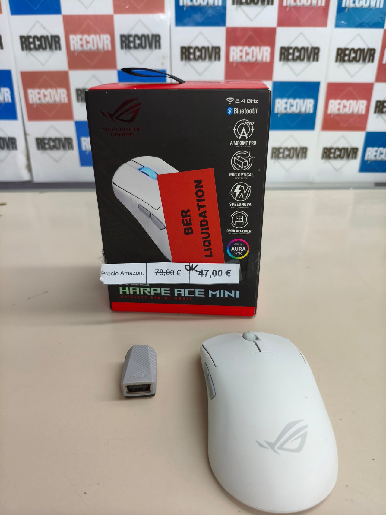 Ratón gaming ASUS ROG Harpe Ace Mini blanco