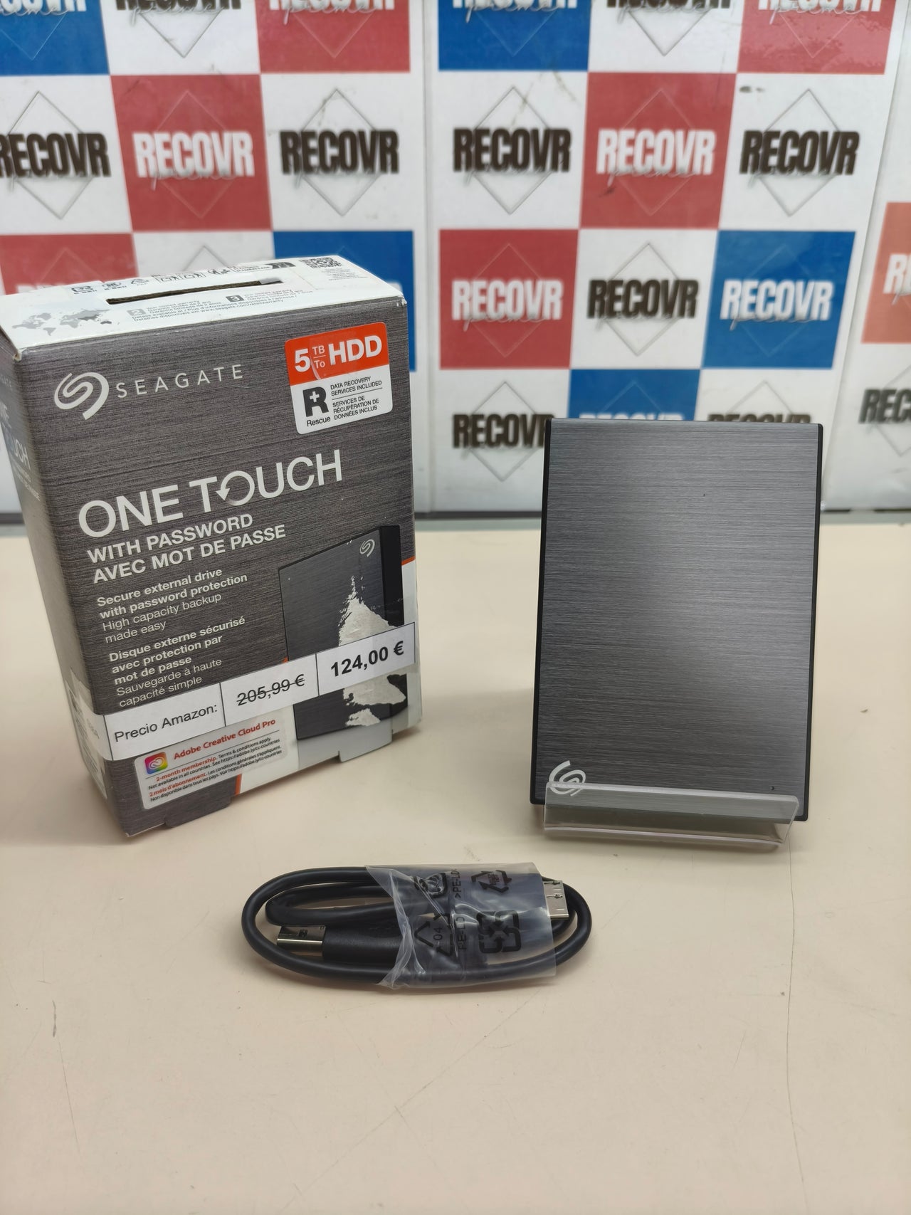 Disco duro externo Seagate One Touch 5 TB gris