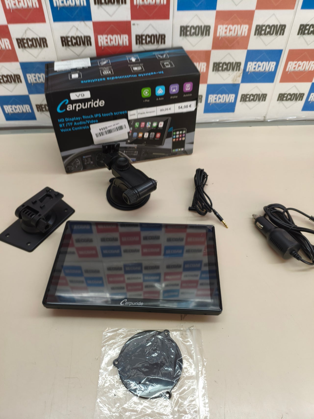 Carpuride V9, pantalla 9", CarPlay/Android Auto, BT 5.0