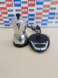 Cafetera Bialetti Eléctrico Moka Temporizador, Capacidad por 6 tazas, 365W, Plata / Negro